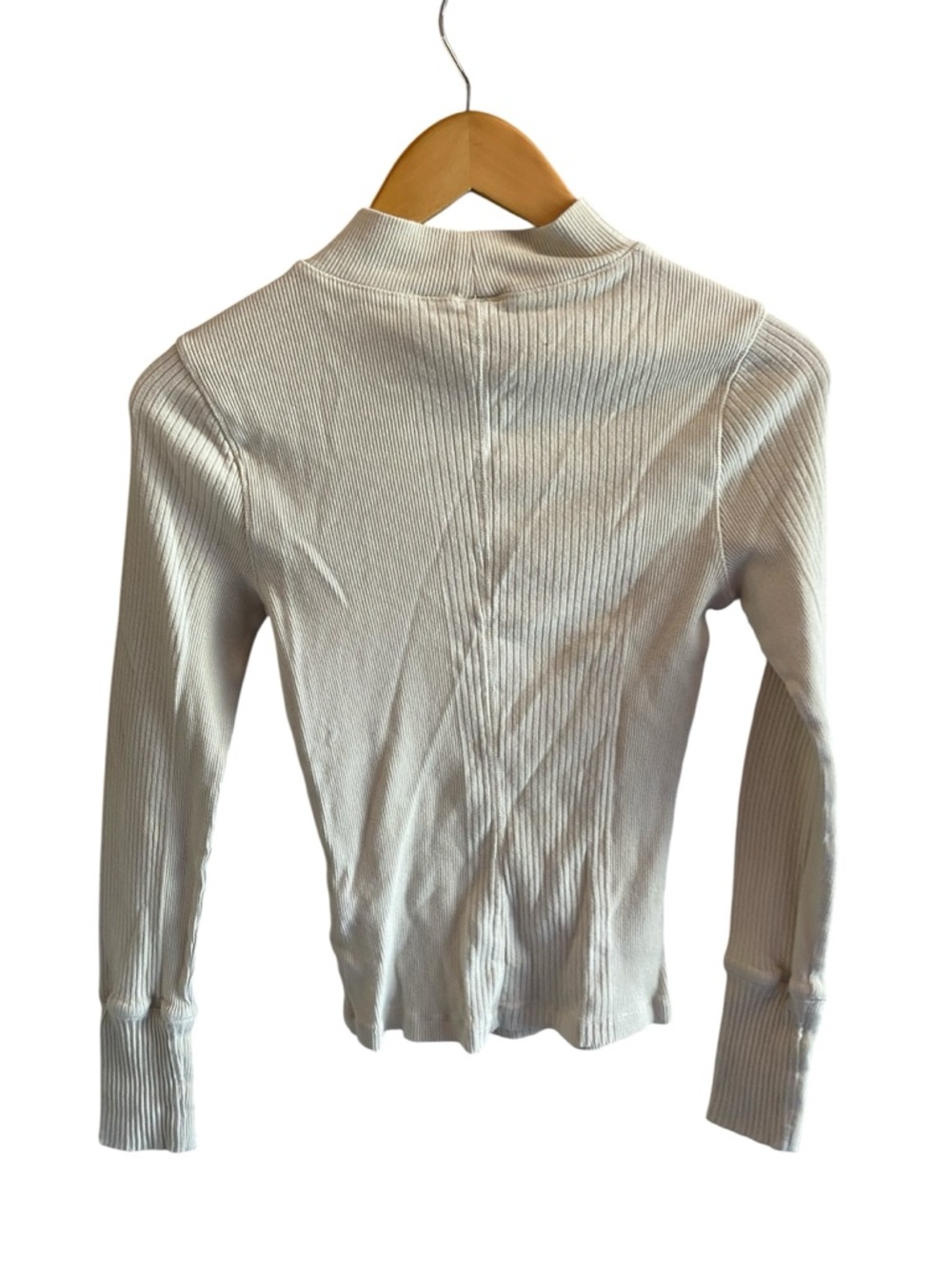 INTIMATELY FREE PEOPLE Light Sage Green Ribbed Mock Neck Top - Picture 2 of 4